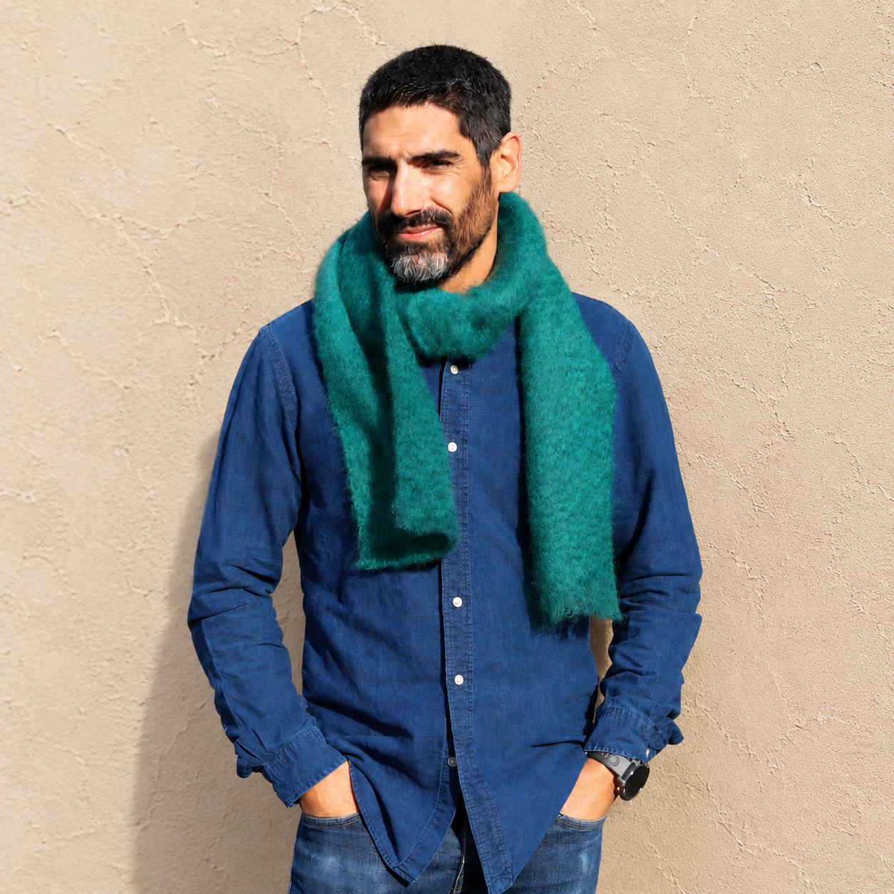 Wolwitte Mohair Sjaal – Mantas Ezcaray