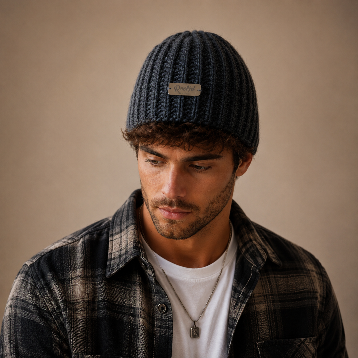 Lila lama wollen beanie