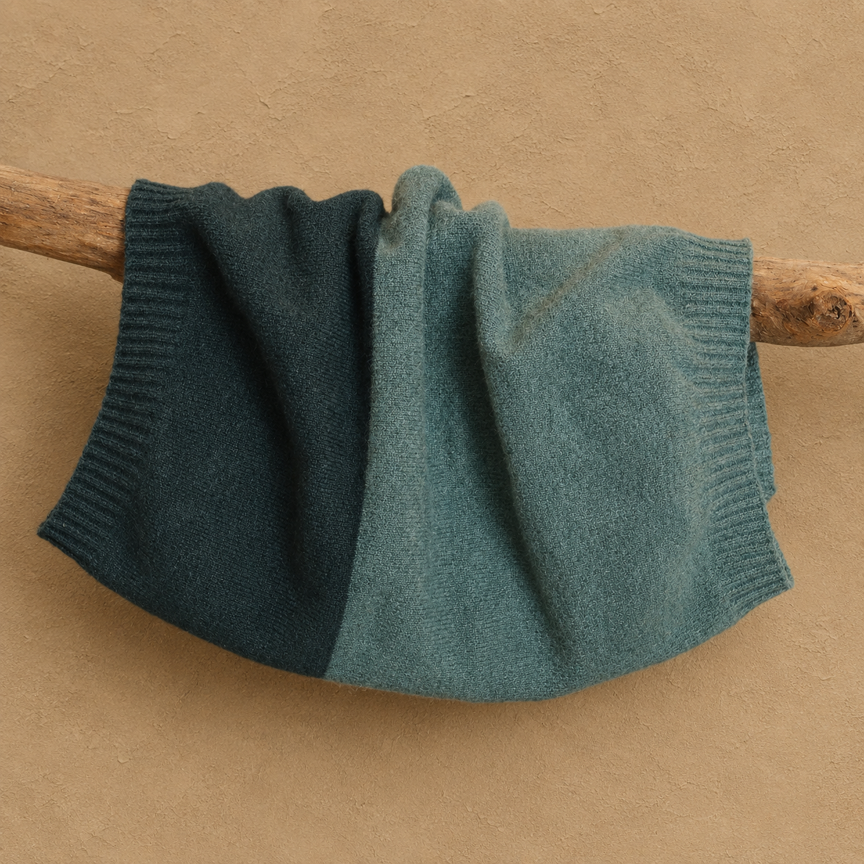 Blauw - grijze wollen loop