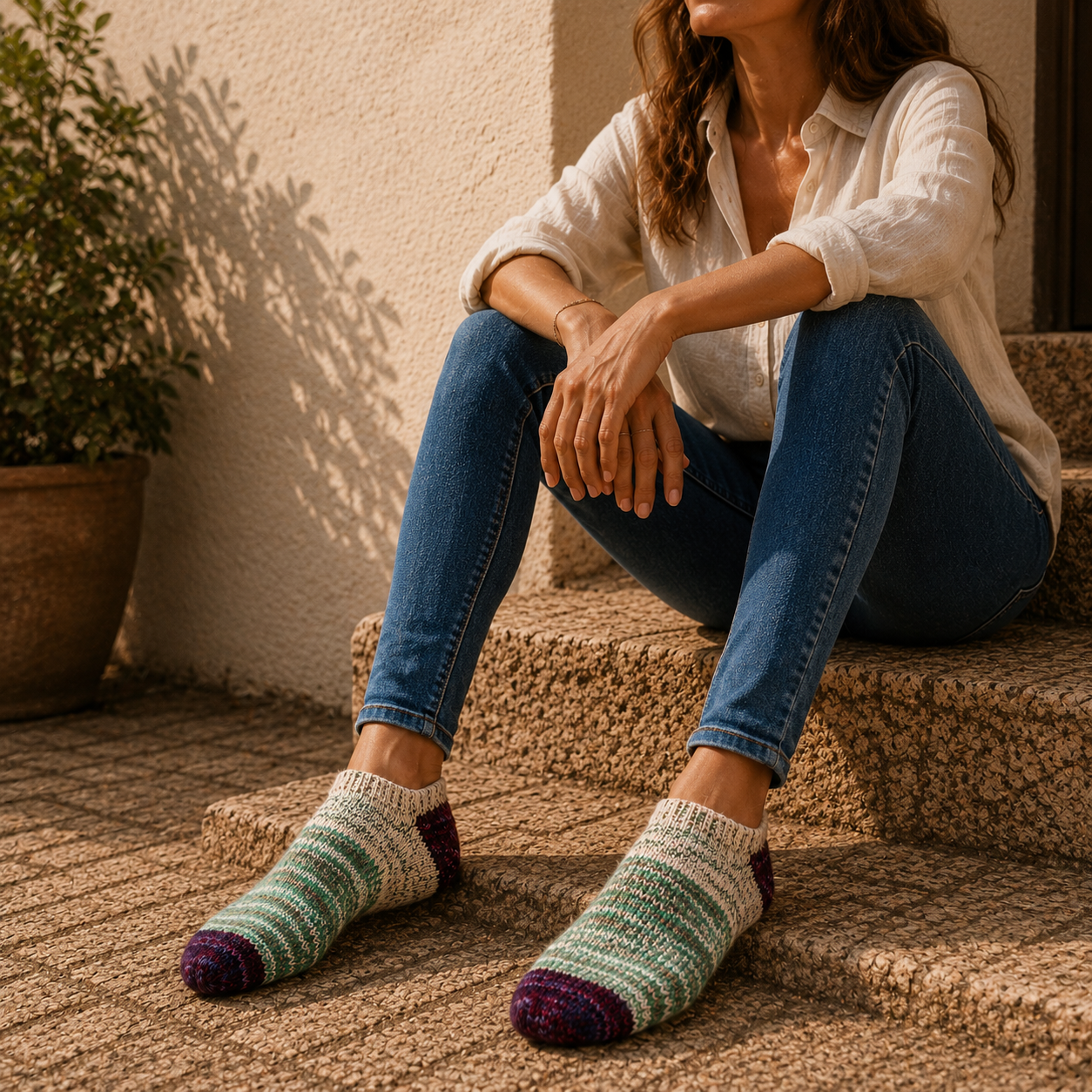 Katoenen sneaker sokken