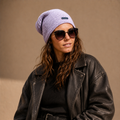 Lila yak wollen beanie