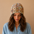Multi color merino wollen muts — 100% merino, zacht en ademend, maat 58 cm | Madrista