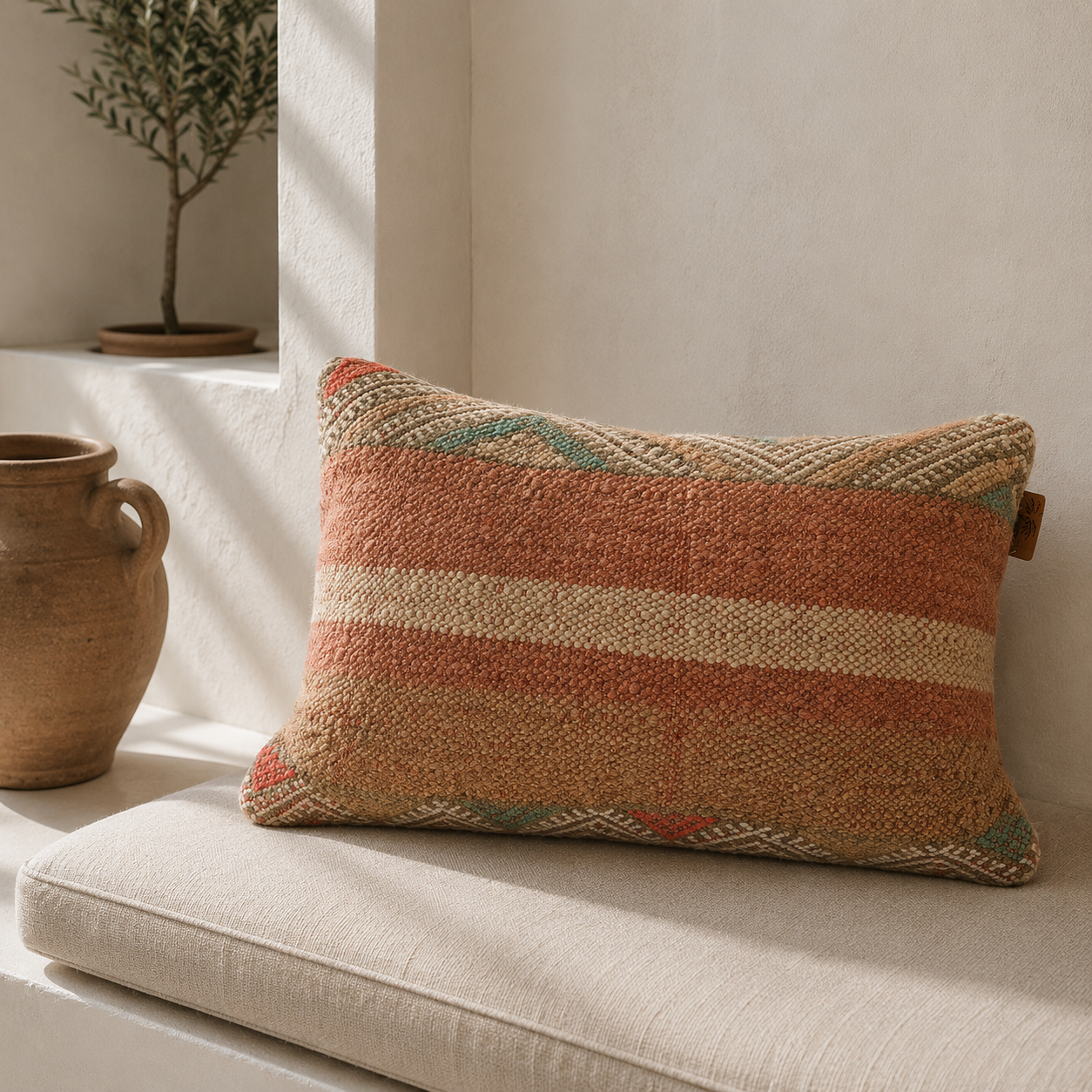 Recycled Wollen Berber Kussen