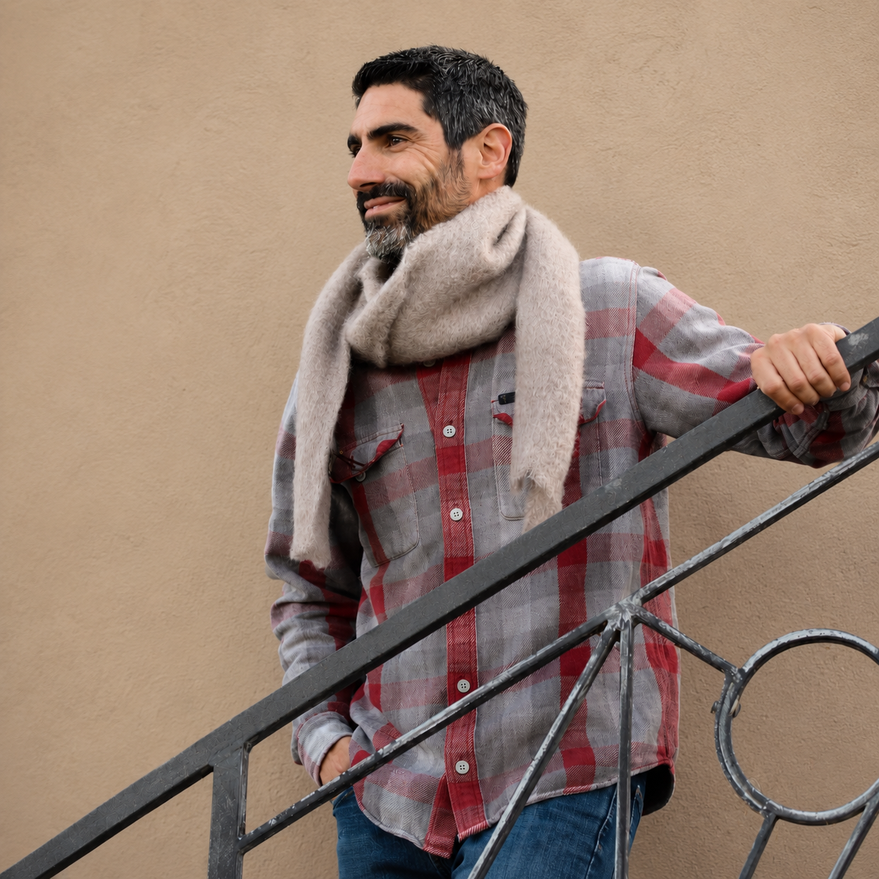 Wolwitte Mohair Sjaal – Mantas Ezcaray