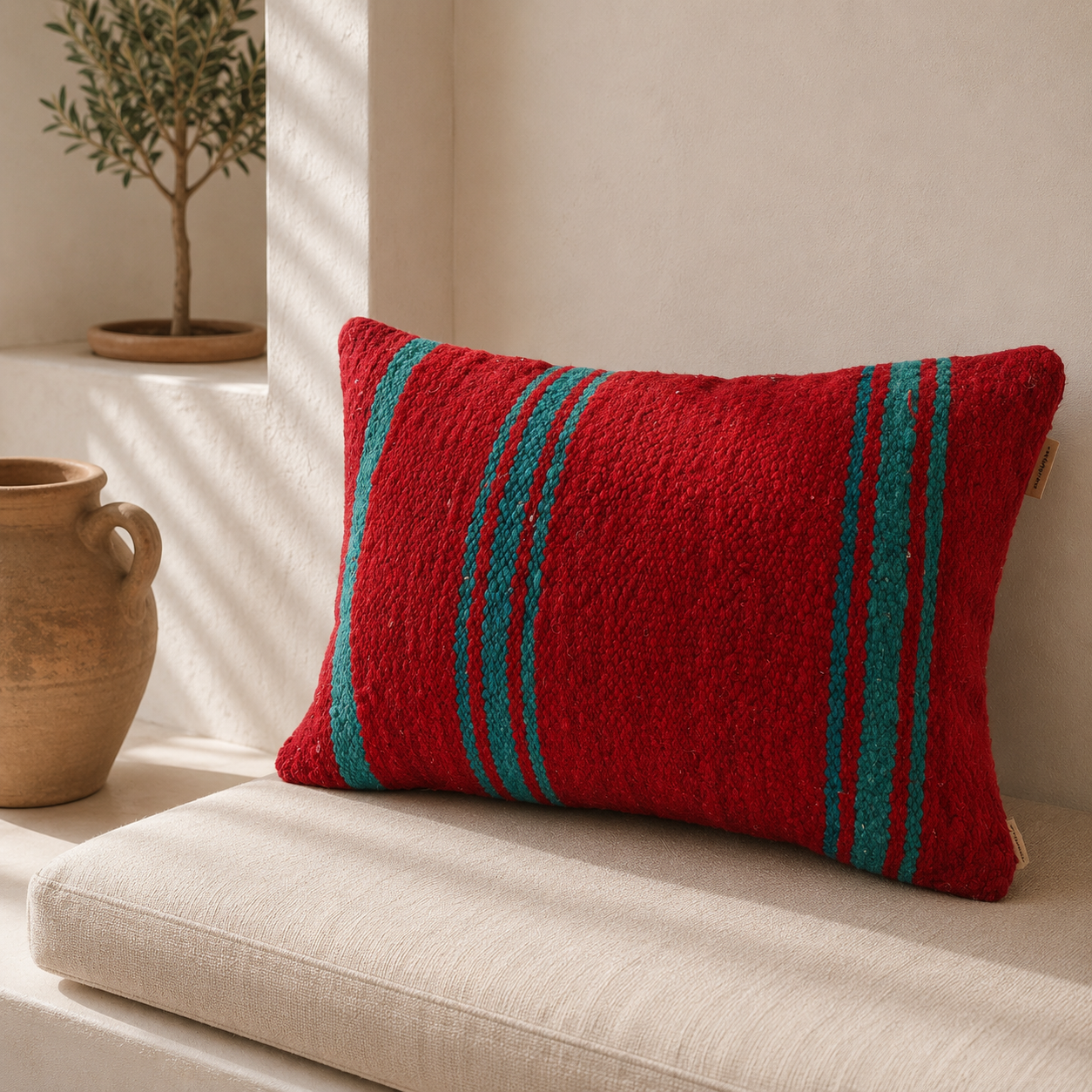 Recycled Wollen Berber Kussen